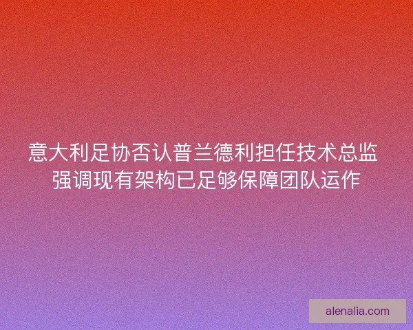 意大利足协否认普兰德利担任技术总监 强调现有架构已足够保障团队运作
